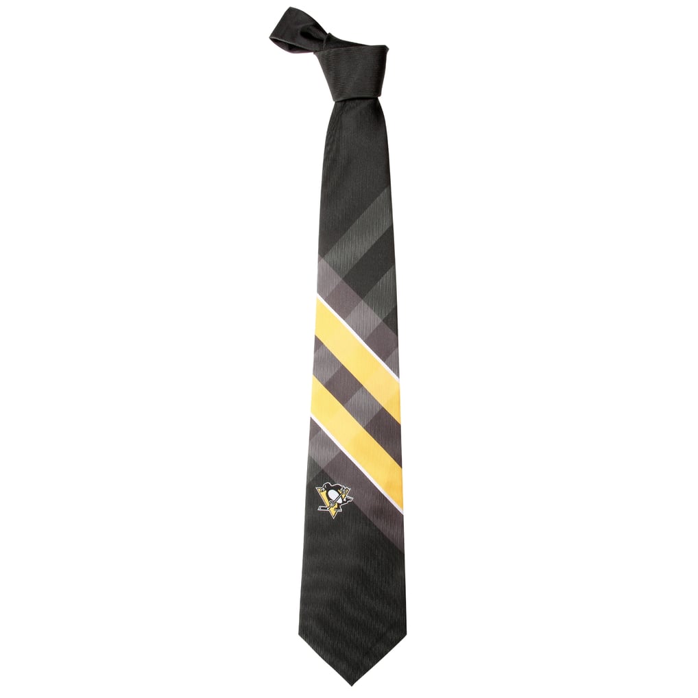 Pittsburgh Penguins Woven Poly Grid Tie