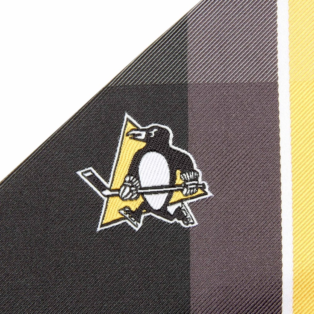 Pittsburgh Penguins Woven Poly Grid Tie
