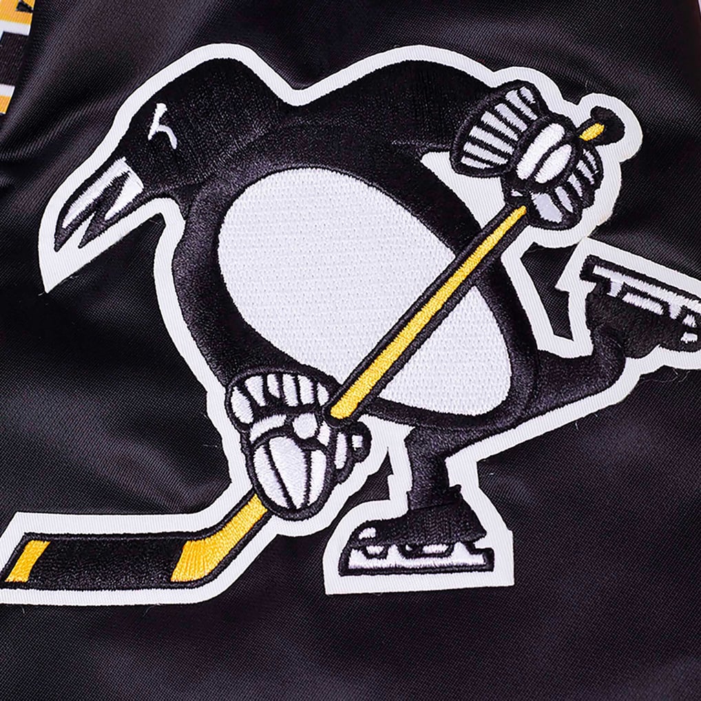 Pittsburgh Penguins Pro Standard Classic Satin Full-Snap Jacket - Black