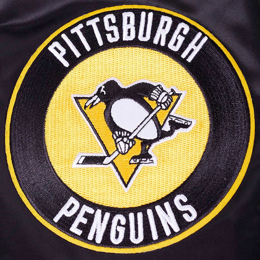 Pittsburgh Penguins Pro Standard Classic Satin Full-Snap Jacket - Black