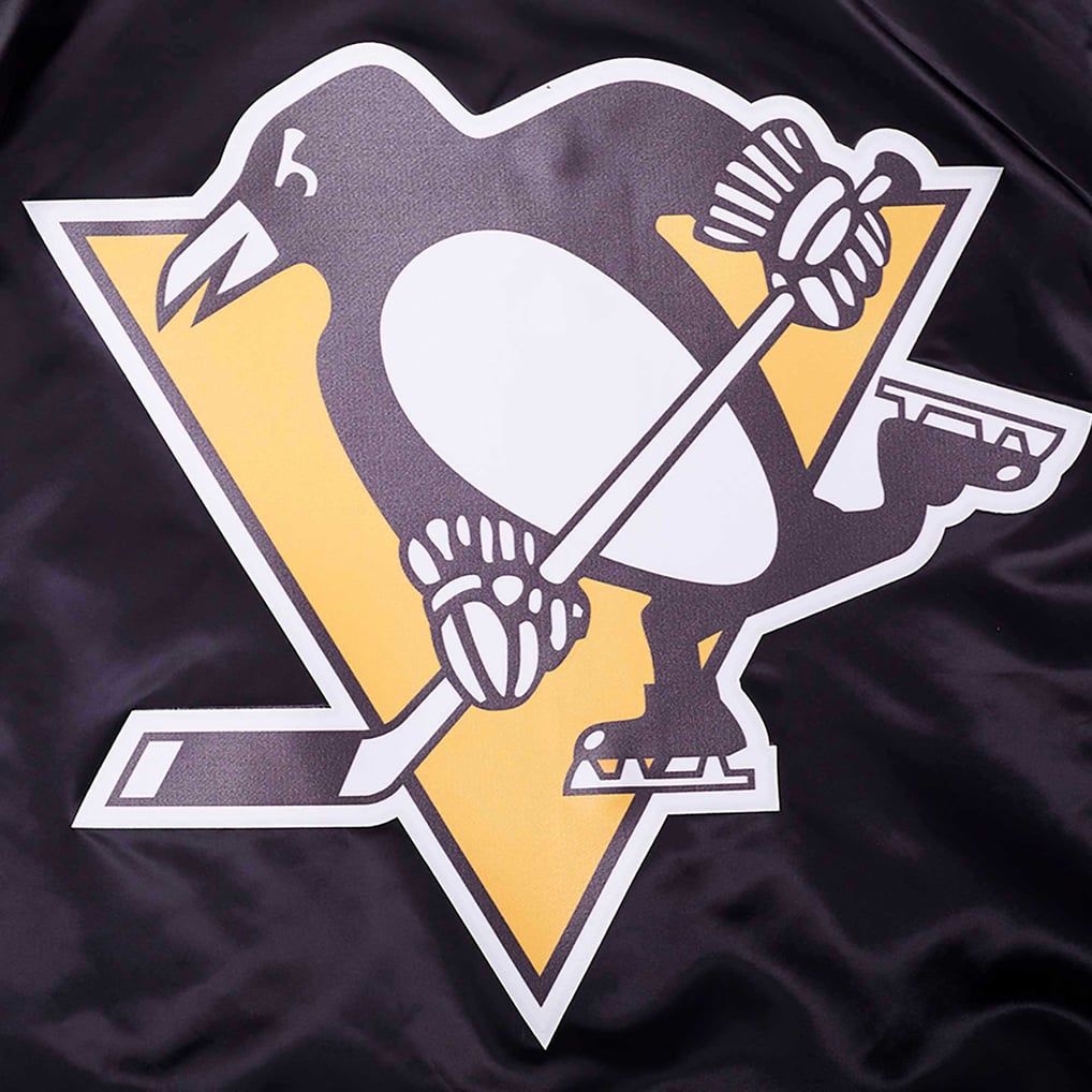 Pittsburgh Penguins Pro Standard Classic Satin Full-Snap Jacket - Black