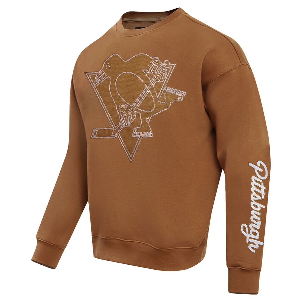  Pittsburgh Penguins Pro Standard Paint the City Pullover Sweatshirt - Brown