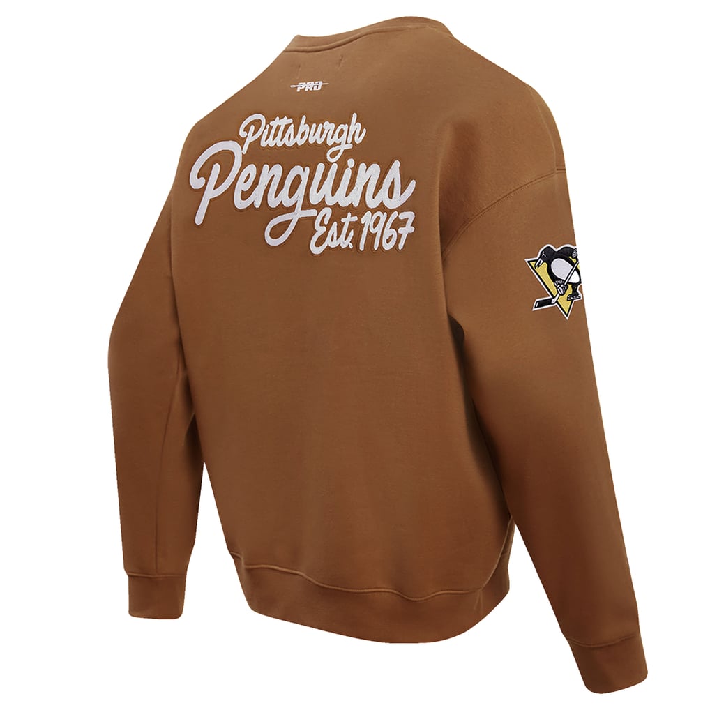 Pittsburgh Penguins Pro Standard Paint the City Pullover Sweatshirt - Brown