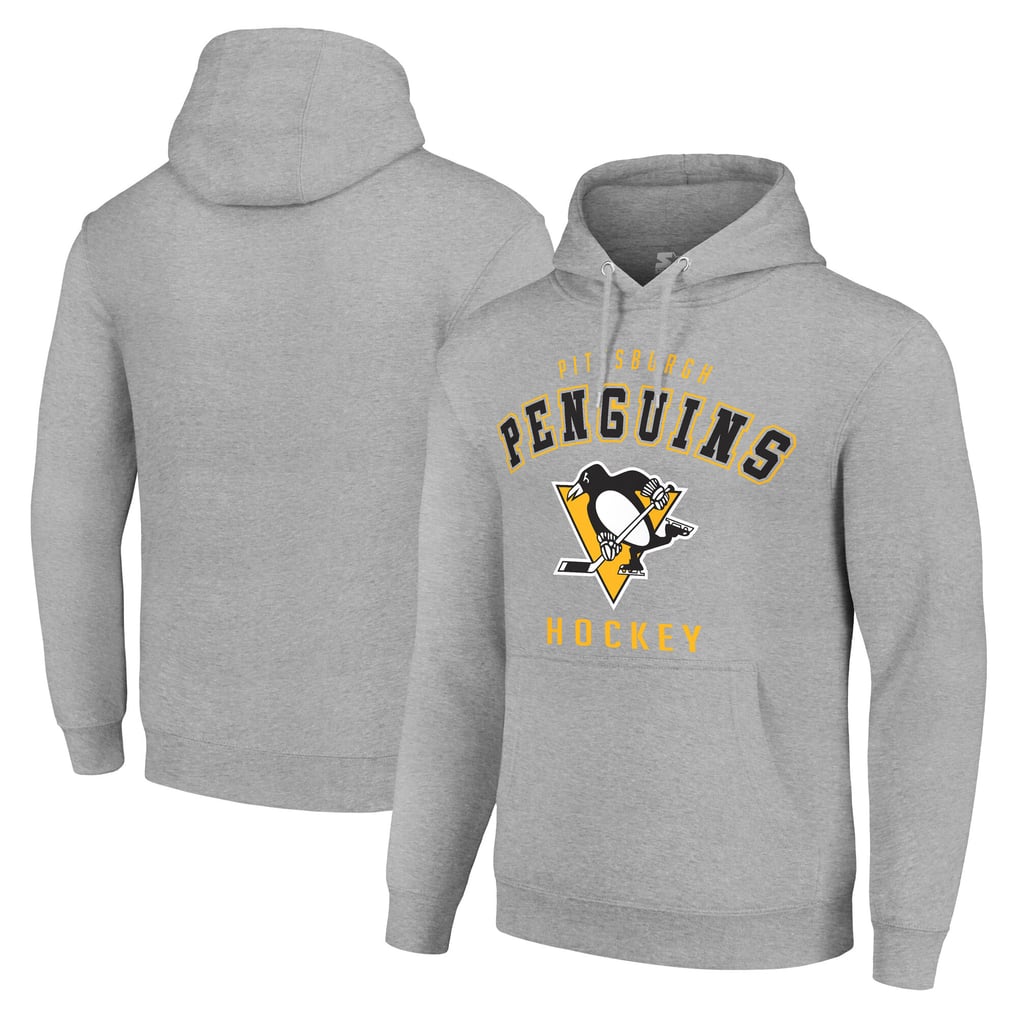 Pittsburgh Penguins Starter  Logo Pullover Hoodie - Heather Gray