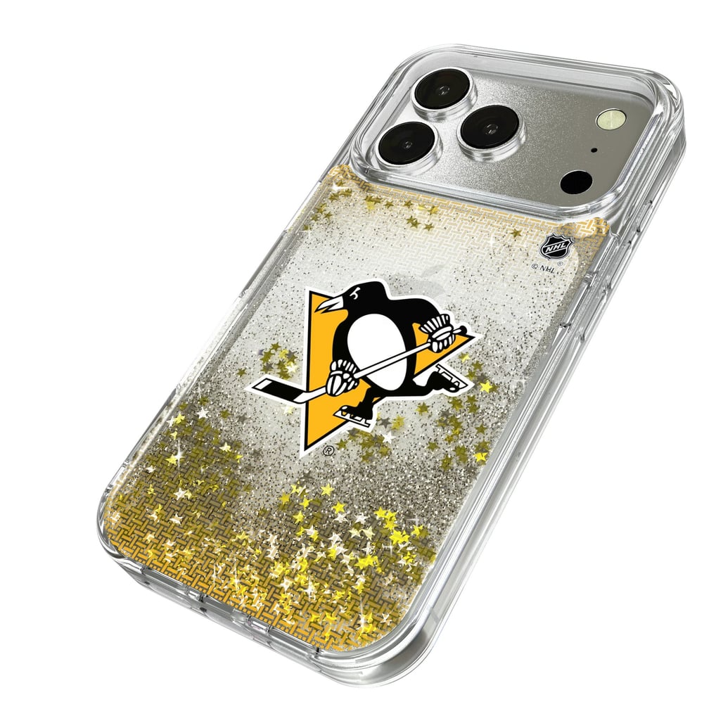 Pittsburgh Penguins Linen Logo iPhone Glitter Case