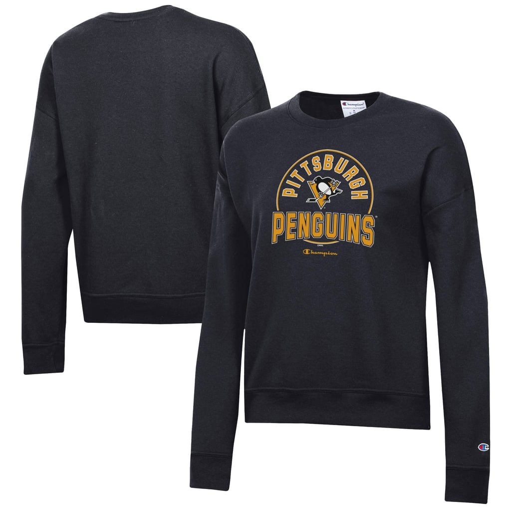 Pittsburgh Penguins Champion Women's Powerblend Pullover Sweatshirt - Black