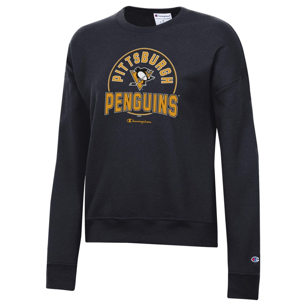Pittsburgh Penguins Champion Women's Powerblend Pullover Sweatshirt - Black