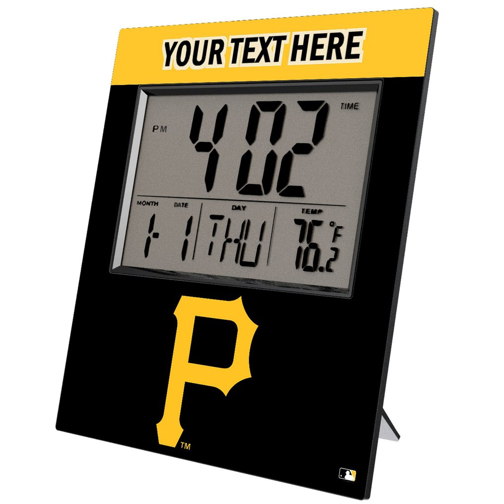 Pittsburgh Pirates Keyscaper Personalized Digital Desk Clock