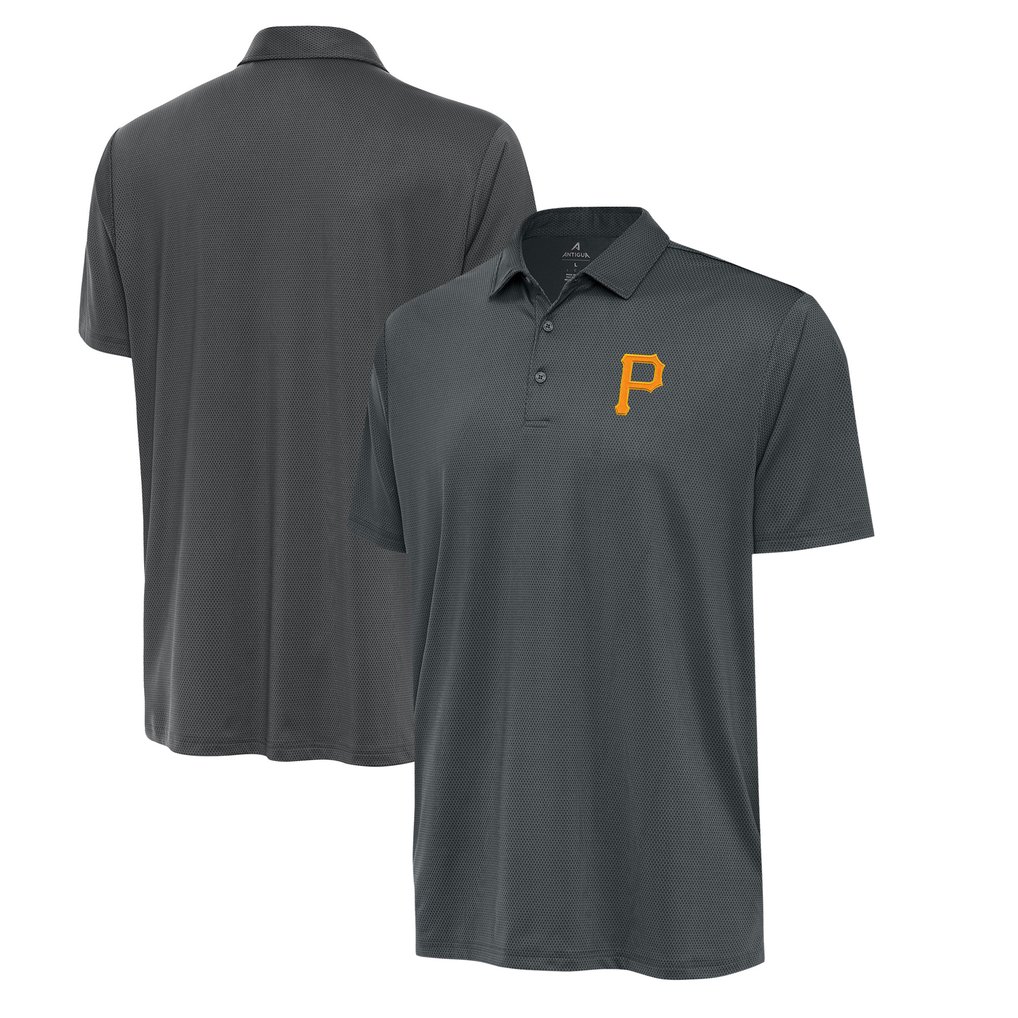  Pittsburgh Pirates Antigua Eclipse Polo - Pewter