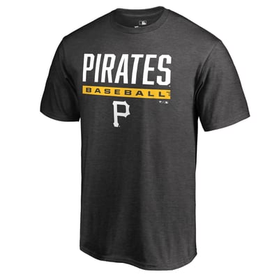 Pittsburgh Pirates Win Stripe T-Shirt - Ash