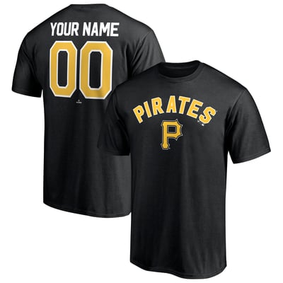 Pittsburgh Pirates Personalized Team Winning Streak Name & Number T-Shirt - Black