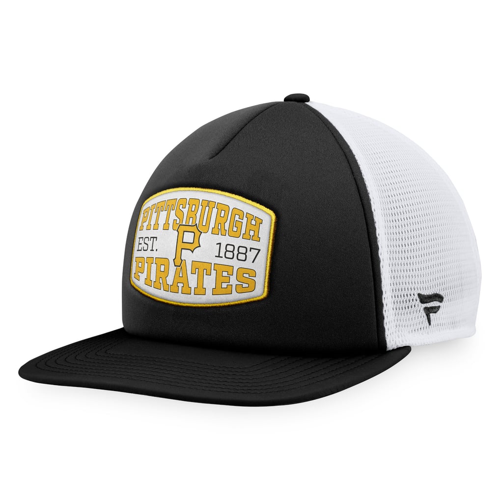  Pittsburgh Pirates Fanatics Foam Front Patch Trucker Snapback Hat - Black