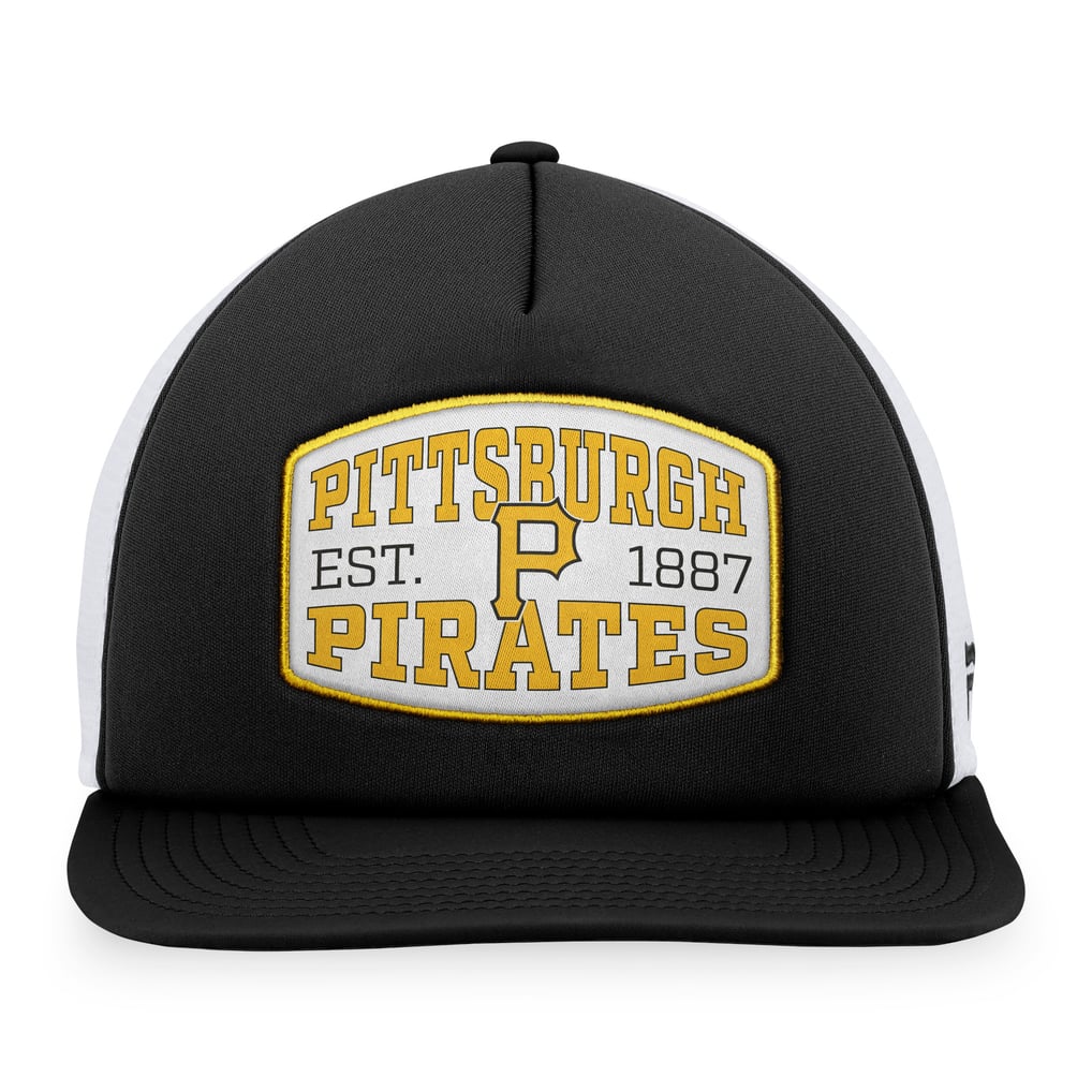  Pittsburgh Pirates Fanatics Foam Front Patch Trucker Snapback Hat - Black
