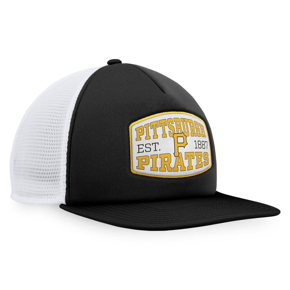  Pittsburgh Pirates Fanatics Foam Front Patch Trucker Snapback Hat - Black