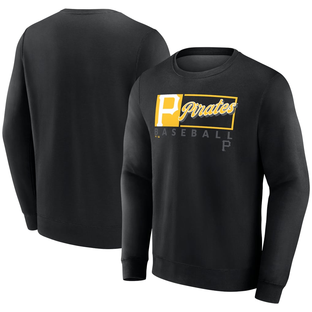 Pittsburgh Pirates Fanatics Focus Fleece Pullover Sweatshirt - Black