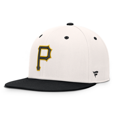  Pittsburgh Pirates Fanatics Heritage Ballpark Snapback Hat - Cream/Black