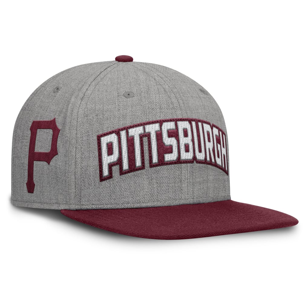 Pittsburgh Pirates Fanatics Elements Felt Chainstitch Snapback Hat - Gray/Maroon
