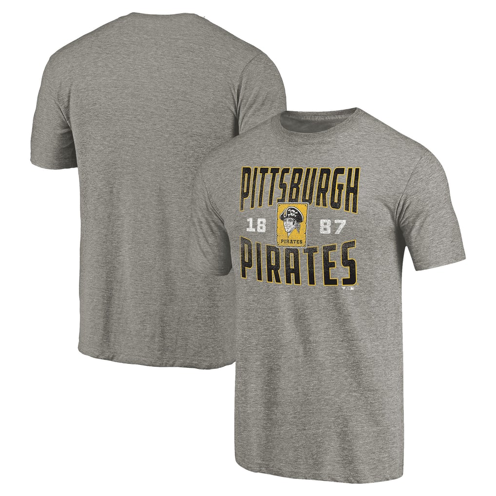Pittsburgh Pirates Cooperstown Collection Antique Stack Tri-Blend T-Shirt - Gray