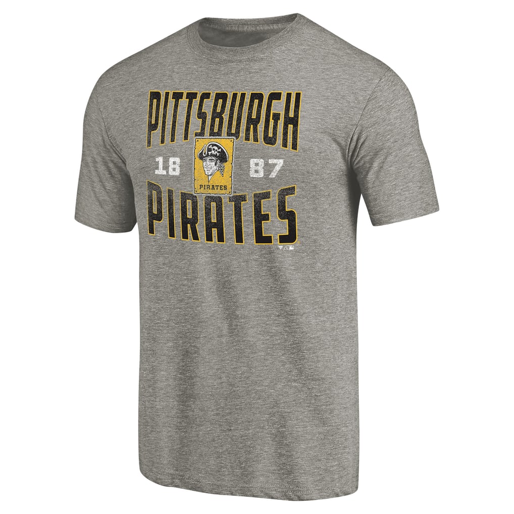 Pittsburgh Pirates Cooperstown Collection Antique Stack Tri-Blend T-Shirt - Gray