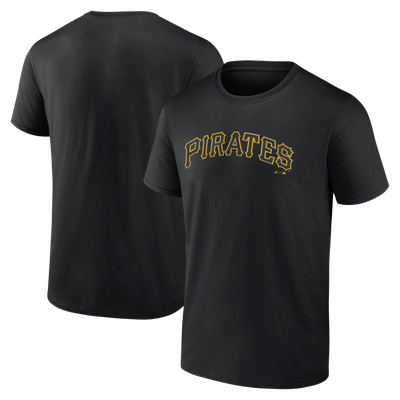Pittsburgh Pirates Logo Athletic Wordmark T-Shirt - Black