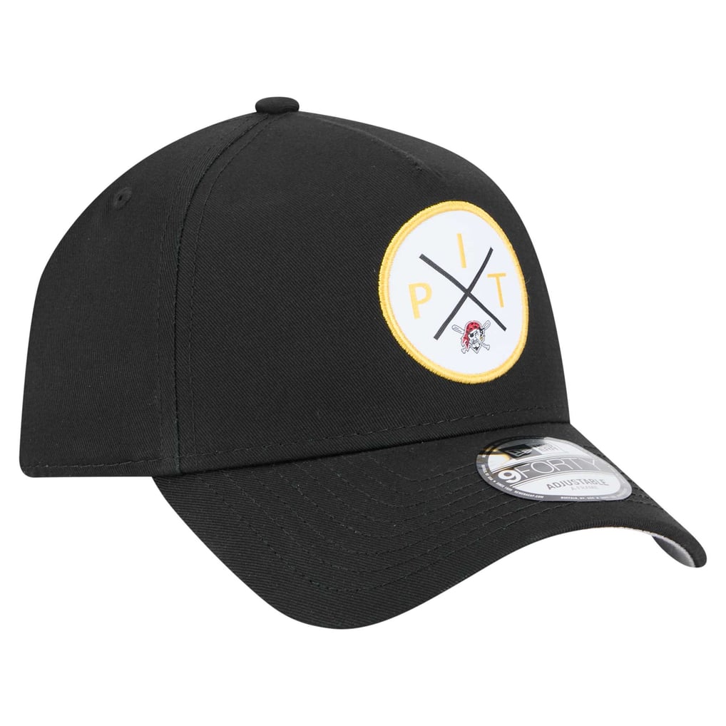 Pittsburgh Pirates New Era 9FORTY A-Frame Adjustable Hat - Black