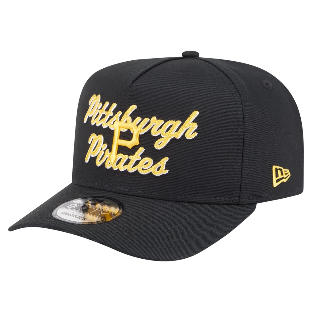 Pittsburgh Pirates New Era Chainstitch 9FIFTY A-Frame Snapback Hat - Black