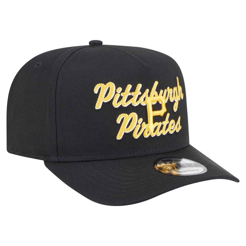 Pittsburgh Pirates New Era Chainstitch 9FIFTY A-Frame Snapback Hat - Black