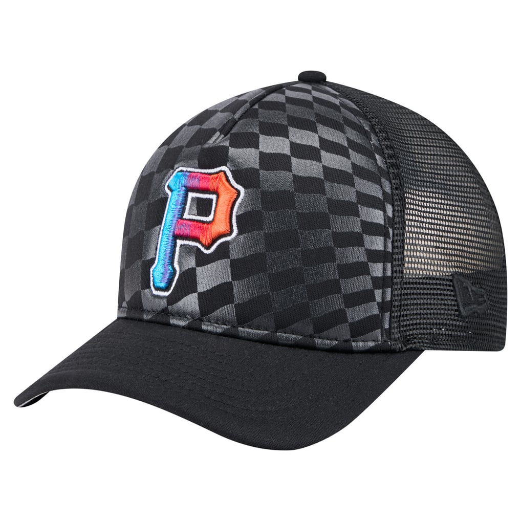 Pittsburgh Pirates New Era Gradient 9FORTY A-Frame M-Crown Trucker Adjustable Hat - Black