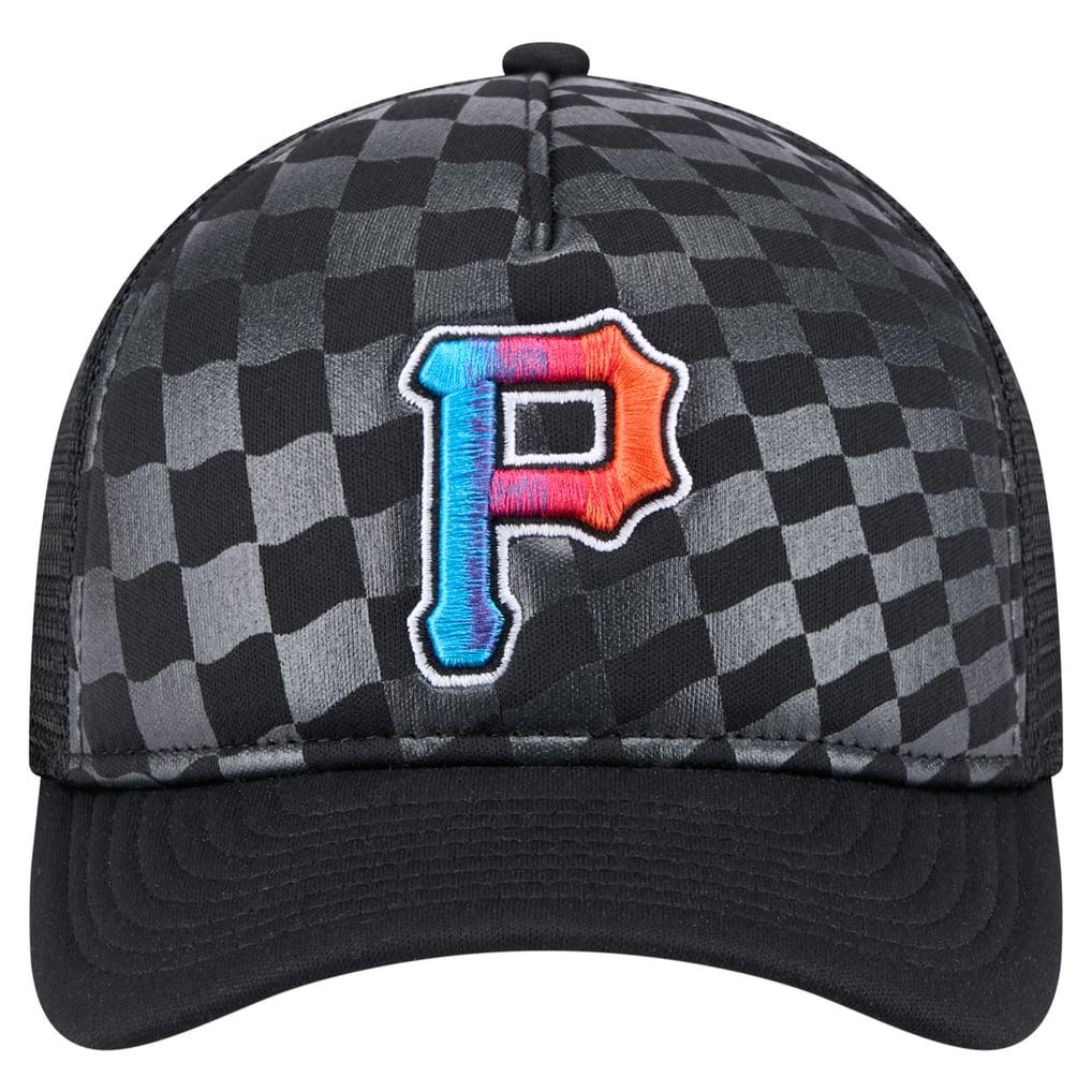 Pittsburgh Pirates New Era Gradient 9FORTY A-Frame M-Crown Trucker Adjustable Hat - Black