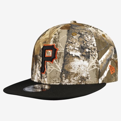 Pittsburgh Pirates New Era Realtree Orange Pop 9FIFTY Snapback Hat - Camo