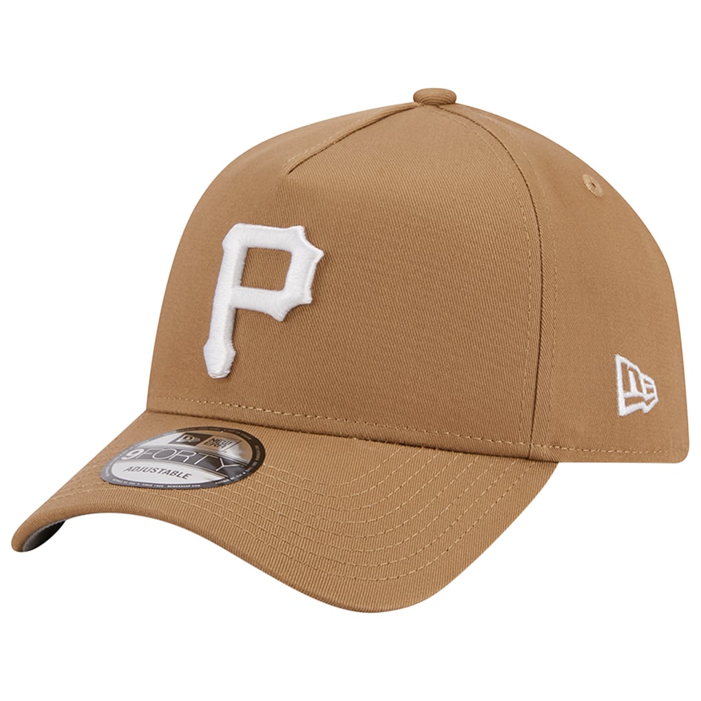 Pittsburgh Pirates New Era A-Frame 9FORTY Adjustable Hat - Khaki