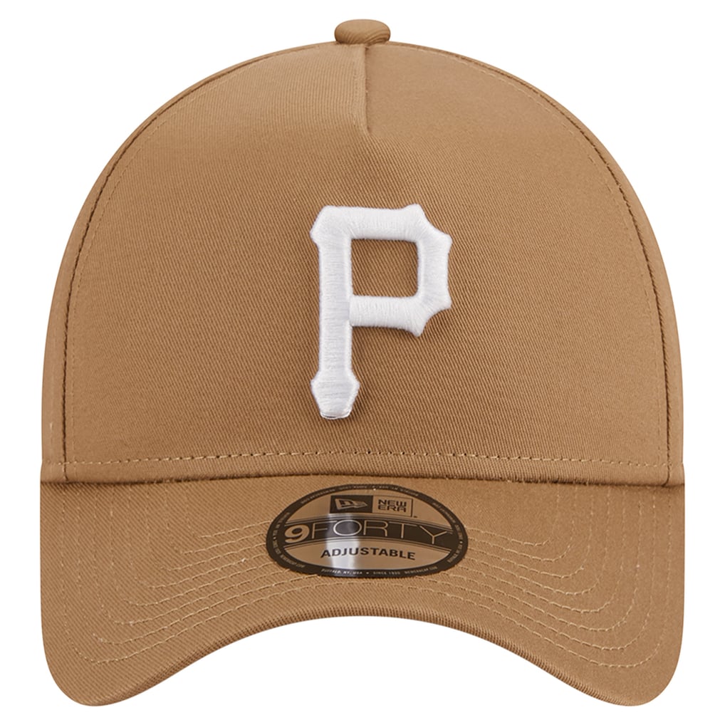 Pittsburgh Pirates New Era A-Frame 9FORTY Adjustable Hat - Khaki