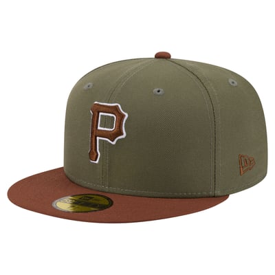Pittsburgh Pirates New Era Color Pack 59FIFTY Fitted Hat - Olive/Brown