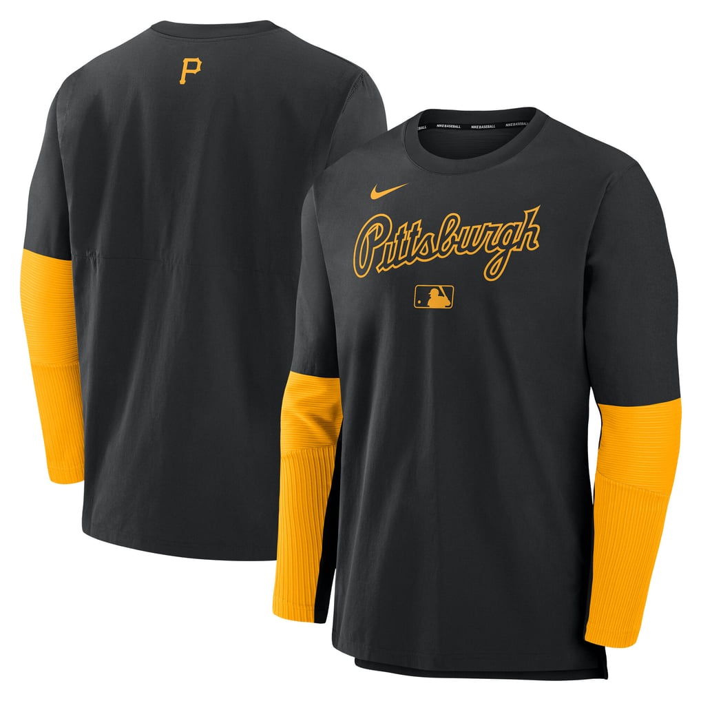 Pittsburgh Pirates Nike Authentic Collection Player Dri-FIT Lightweight Pullover  - Black/Gold