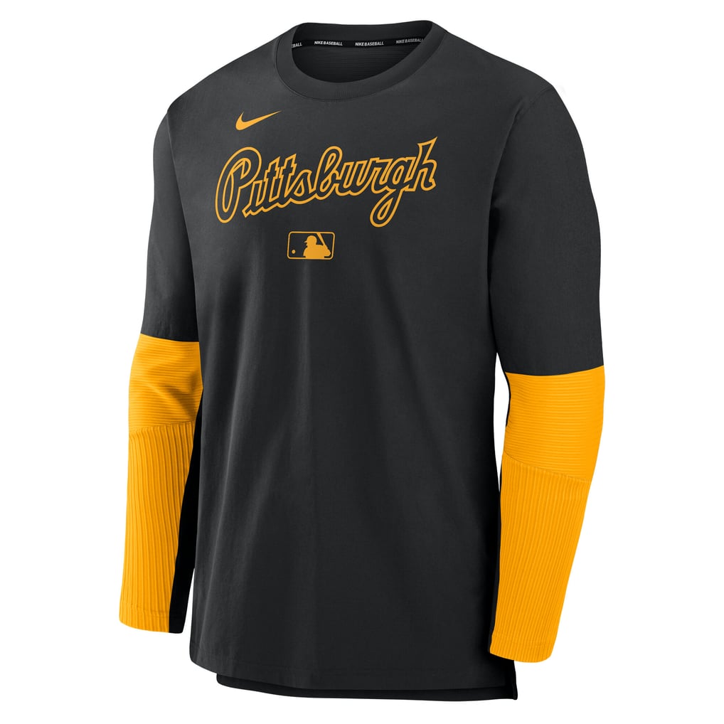 Pittsburgh Pirates Nike Authentic Collection Player Dri-FIT Lightweight Pullover  - Black/Gold