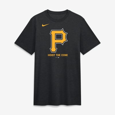Pittsburgh Pirates Nike Hoist the Cone Tri-Blend T-Shirt - Heather Black