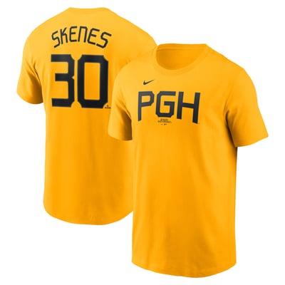 Paul Skenes Pittsburgh Pirates Nike Fuse Name & Number T-Shirt - Gold