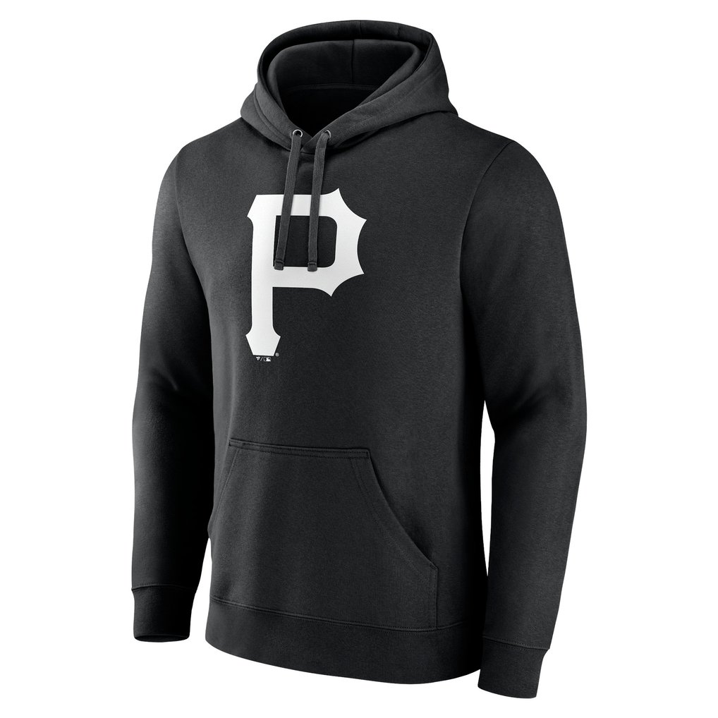 Pittsburgh Pirates Monochrome Personalized Name & Number Pullover Hoodie - Black