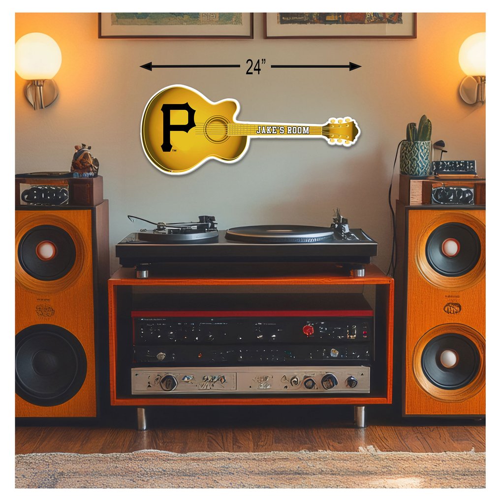 Pittsburgh Pirates 24" Customizable Guitar Sign