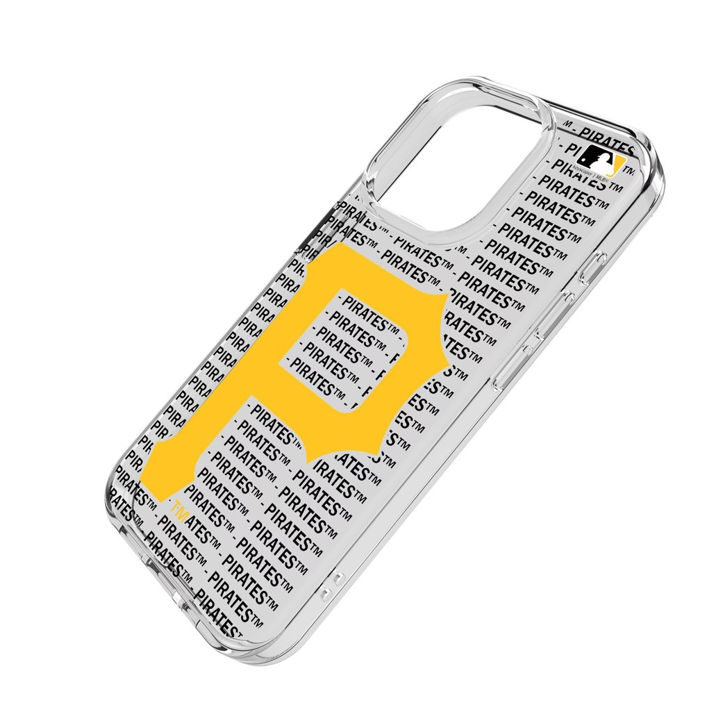 Pittsburgh Pirates Text Backdrop Clear iPhone Case