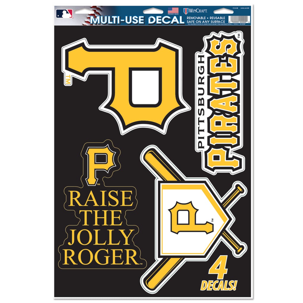 Pittsburgh Pirates WinCraft Primary 11'' x 17'' Multi-Use Decal Sheet