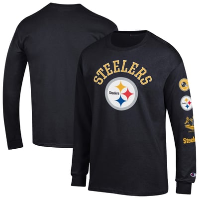  Pittsburgh Steelers Champion Seal Long Sleeve T-Shirt - Black