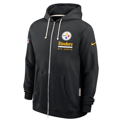 Pittsburgh Steelers Nike Sideline Standard Issue Utility Player Dri-FIT Full-Zip Hoodie - Black