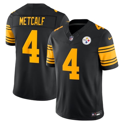 DK Metcalf Pittsburgh Steelers Nike Alternate Vapor F.U.S.E. Stitched Limited Jersey - Black