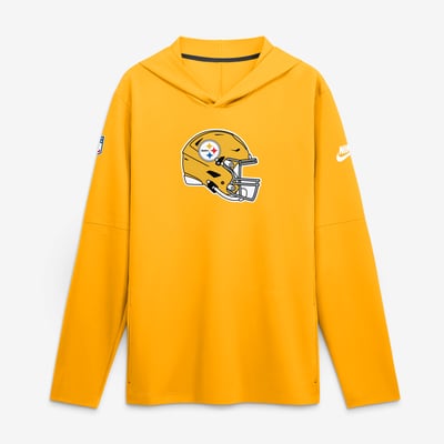 Pittsburgh Steelers Nike Sideline Alternate Lightweight Long Sleeve Hooded Dri-FIT T-Shirt - Gold