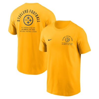 Pittsburgh Steelers Nike Split Logo T-Shirt - Gold