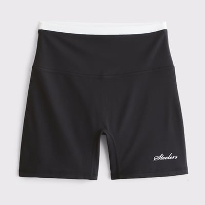 Pittsburgh Steelers Abercrombie & Fitch Women's YPB studioFLEX Bike Short - Black