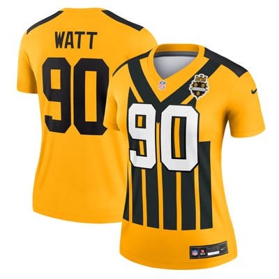 T.J. Watt Pittsburgh Steelers Nike Women's Alternate 1933 Throwback Legend Player Performance Top - Gold