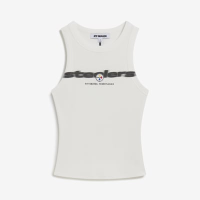 Pittsburgh Steelers Off Season Women's Micro Rib Tank Top - White