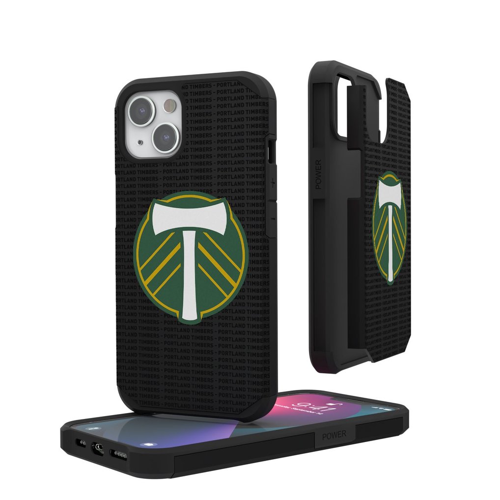 Portland Timbers iPhone Text Backdrop Rugged Case